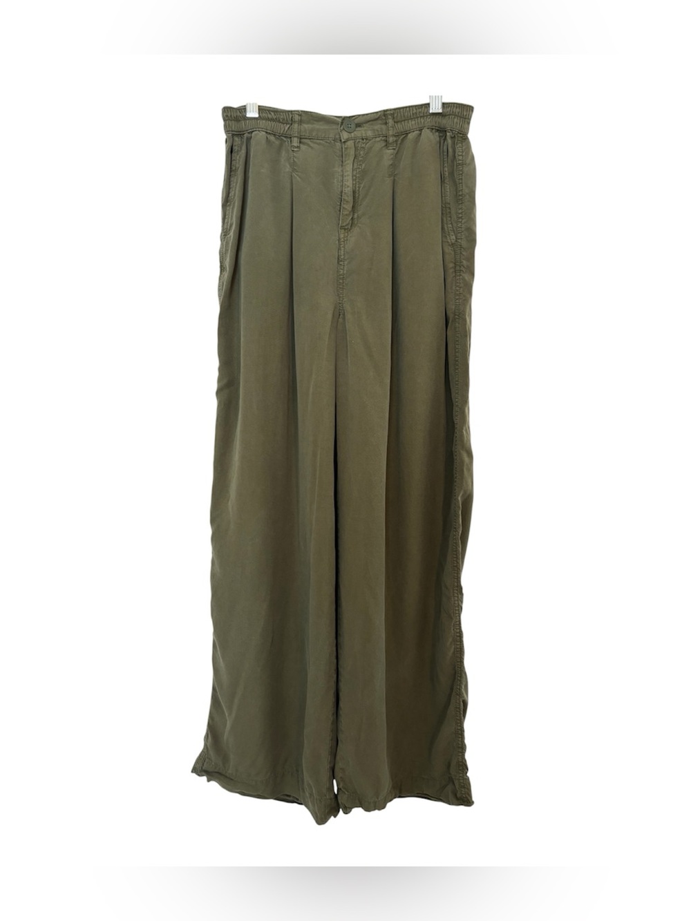 aerie Olive Wide-Leg Pants